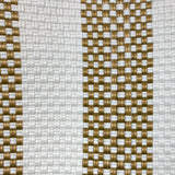 Handwoven Plastic Tote (gold/white stripe, medium)